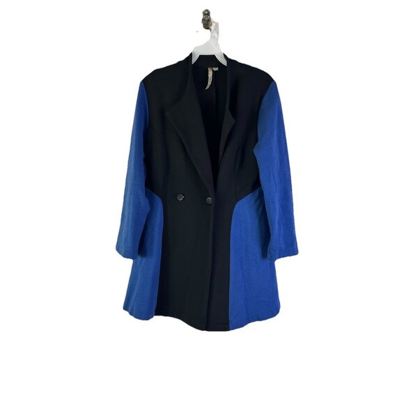 Comfy USA Color Block Ponte Knit Oversized Blazer Jacket - Picture 1 of 7